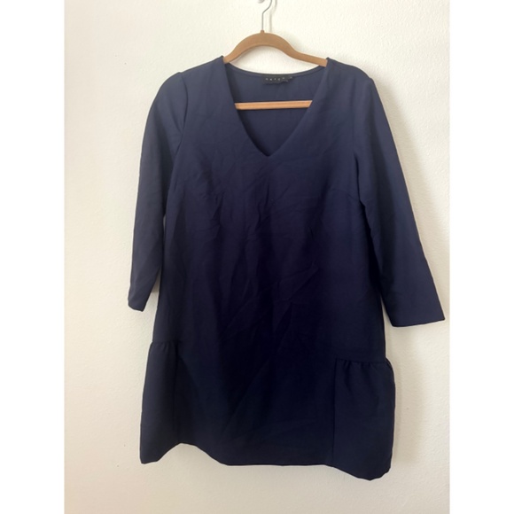 Hatch Maternity The Heidi Dress Navy Blue Small - Picture 3 of 9